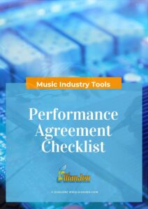 Artist Performance Agreement Checklist Cover